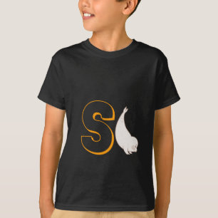 Cute S for Seal - Kids English ABCD Alphabet T-Shirt