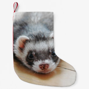 Cute Sable Ferret Small Christmas Stocking