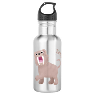 Cute Sabre Toothed Tiger Smilodon cartoon 532 Ml Water Bottle