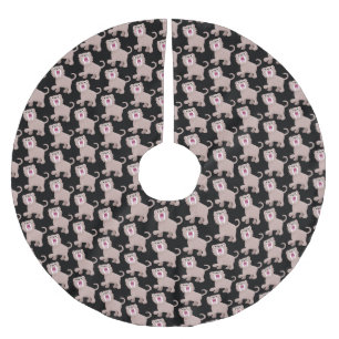 Cute Sabre Toothed Tiger Smilodon cartoon Brushed Polyester Tree Skirt