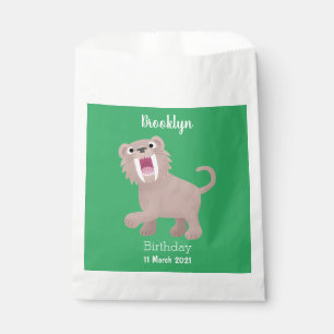 Cute Sabre Toothed Tiger Smilodon cartoon Favour Bag