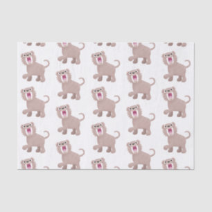 Cute Sabre Toothed Tiger Smilodon cartoon Tissue Paper