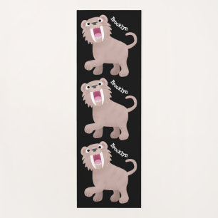 Cute Sabre Toothed Tiger Smilodon cartoon Yoga Mat