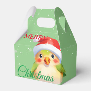Cute Safari animal bird Santa Christmas Costume Favor Box
