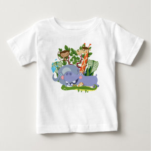 Cute Safari Animals Baby T-Shirt