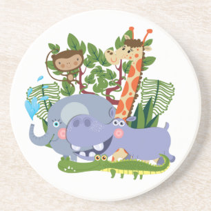Cute Safari Animals Coaster