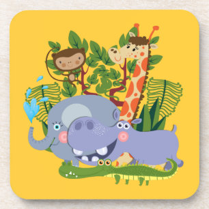 Cute Safari Animals Coaster
