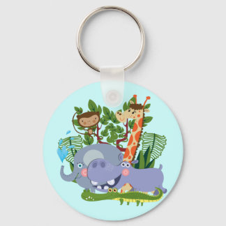 Cute Safari Animals Keychain
