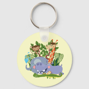 Cute Safari Animals Keychain