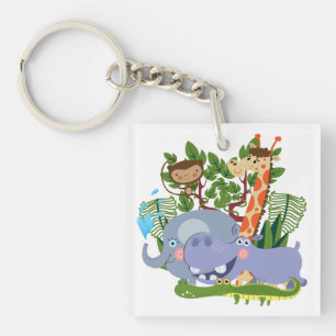 Cute Safari Animals Keychain