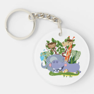 Cute Safari Animals Keychain