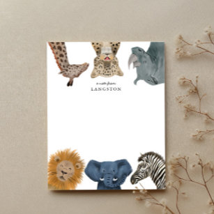 Cute Safari Animals Kids Card