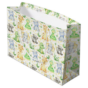 Cute Safari Animals Large Gift Bag