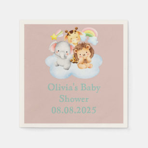 cute safari animals napkin