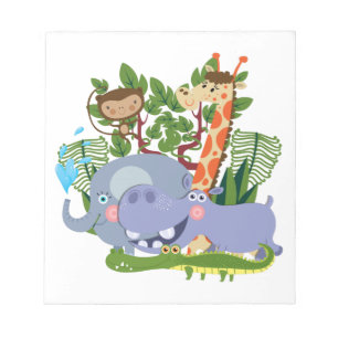 Cute Safari Animals Notepad