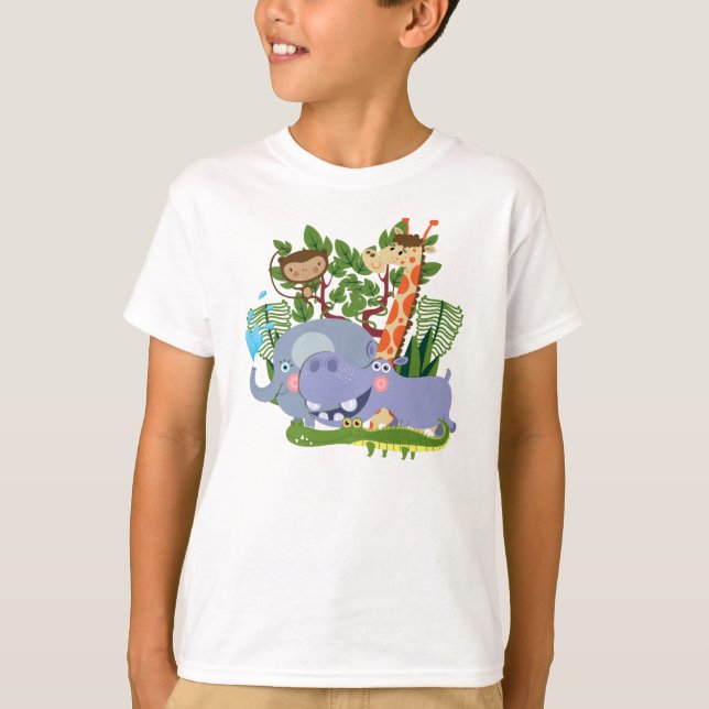 Cute Safari Animals T-Shirt (Front)