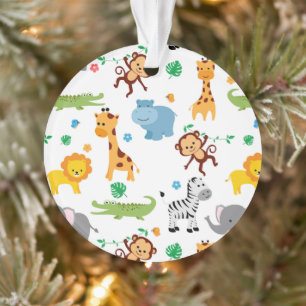 Cute Safari Animaux Nursery Sac fourre-tout Motif