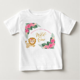 Cute safari girls wild one baby T-Shirt