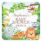 Cute Safari Jungle Baby Shower Favour Sticker