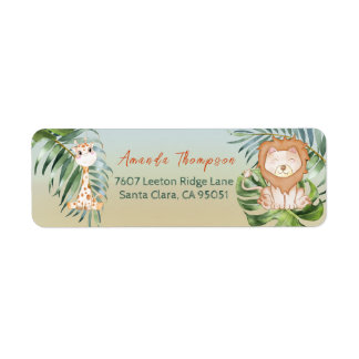Cute Safari Jungle Little Animals Baby Shower