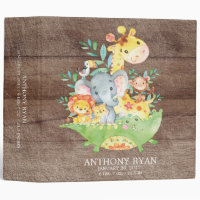 Cute Safari Jungle Shower Baby Photo Album