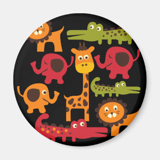 Cute Safari Jungle Zoo Animals Print Gifts Magnet
