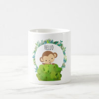 Cute Safari Monkey Hello
