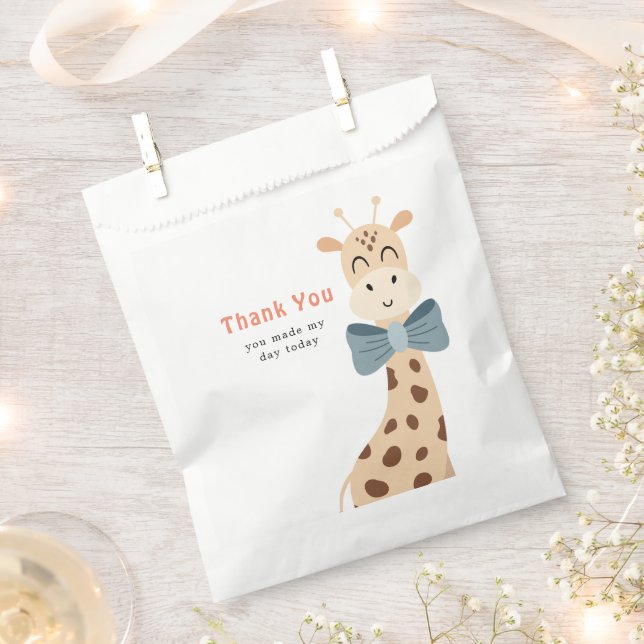 Cute Safari Party Animals Kids Birthday Favour Bag (Clipped)