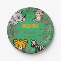 Cute Safari Wild One Green