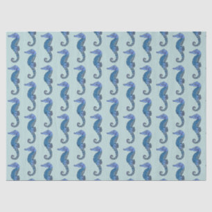 Cute Sage Green Seahorse Nautical Nursery Vintage Tissue Paper