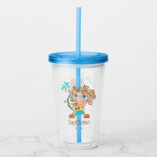 Cute Sagittarius Kid Acrylic Tumbler