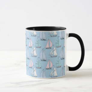 Cute Sailboat Pattern 1 Mug