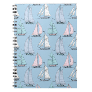 Cute Sailboat Pattern 1 Notebook