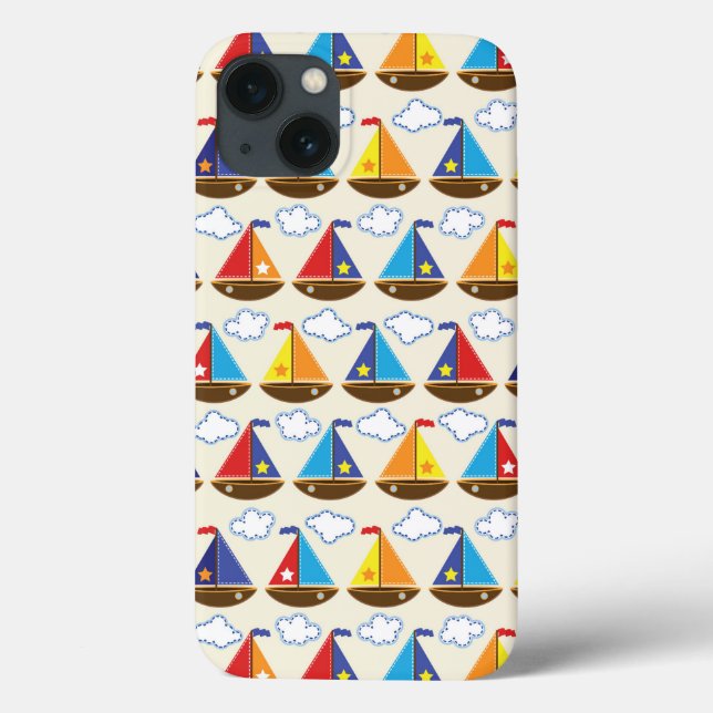 Cute Sailboat Pattern 2 Case-Mate iPhone Case (Back)