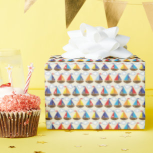 Cute Sailboat Pattern Wrapping Paper