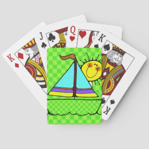 Cute Sailboat Playing Cards