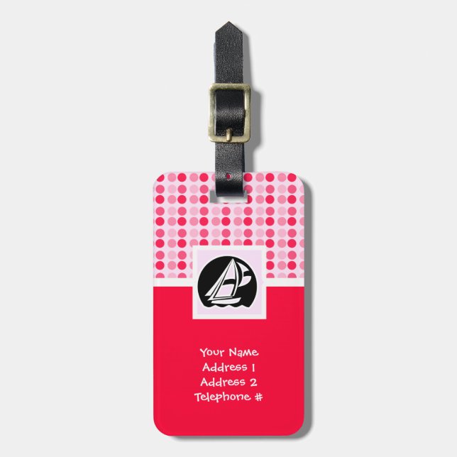Cute Sailing Luggage Tag (Front Vertical)