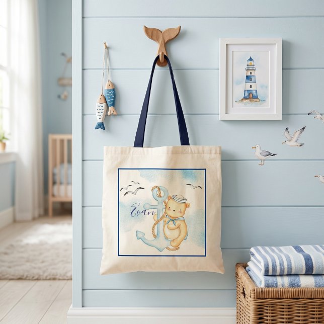 Cute sailor bear baby  tote bag (Creator Uploaded)