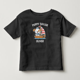 Cute Sailor Cat Kitty Captain Toddler T-shirt