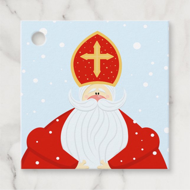 Cute Saint Nicholas    Favour Tags (Front)