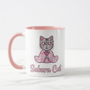 Cute Sakura Chat Mug
