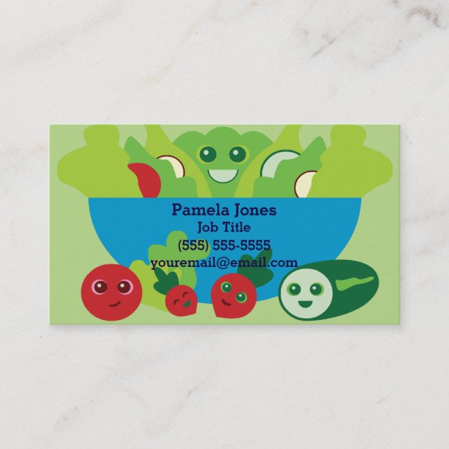 Cute Salad Business Card (Front)
