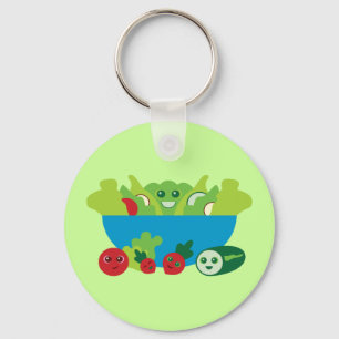 Cute Salad Keychain