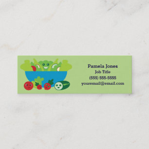 Cute Salad Mini Business Card
