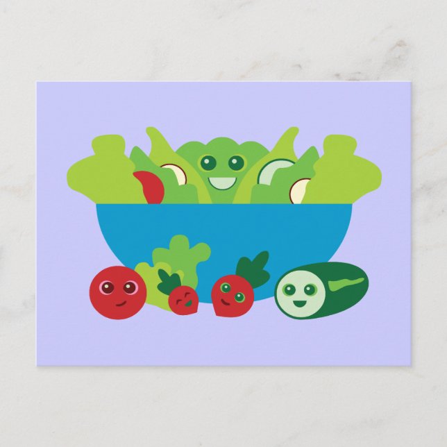 Cute Salad Postcard (Front)
