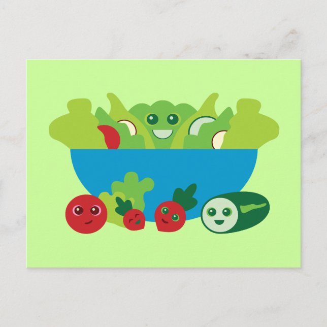 Cute Salad Postcard (Front)