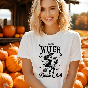 Cute Salem Witch Book Club Halloween Tshirt