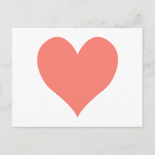 Cute Salmon Heart Postcard