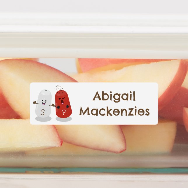 Cute salt and pepper shakers cartoon personalized (Affixed)