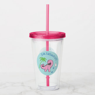 Cute Saltasaurus Acrylic Tumbler